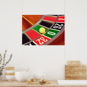 Casino Roulette Radkugel Zahl Null Spiel Poster (Küche)