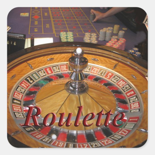 Casino Roulette Radmontage Quadratischer Aufkleber (Vorderseite)