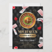 Casino Royale Einladung zum Geburtstag (Vorderseite)