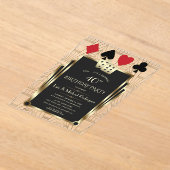 Casino Royale Las Vegas Poker Geburtstag Acryleinladungen (Ablage )