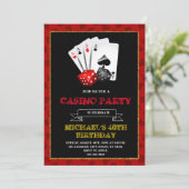 Casino Royale Party Einladung (Stehend Vorderseite)