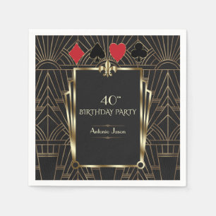 Casino Royale Poker 40. Geburtstag Party Serviette