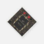 Casino Royale Poker 40. Geburtstag Party Serviette (Ecke)