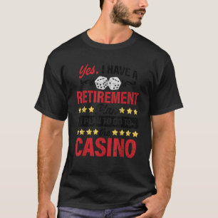 Casino Ruhestand Plan Funny Gambling Gambler Grab T-Shirt