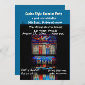 Casino Slot Maschine Bachelor Party Einladung (Vorne/Hinten)