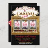 Casino-Slotmaschine für Rentenzahlungen las Vegas Einladung (Vorne/Hinten)