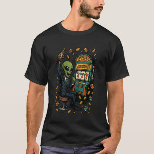 Casino-Slotmaschine Jackpot Lustiger Außerirdische T-Shirt
