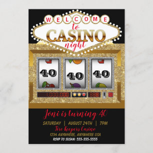 Casino Slotmaschine las Vegas Casino Nacht Einladung