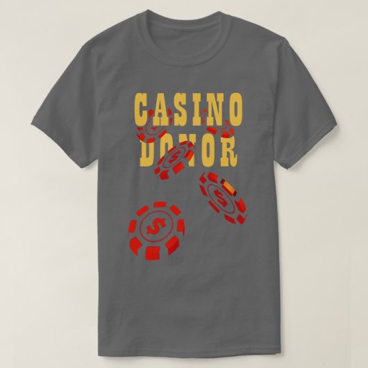 Casino Spender Gambler Gamble Player Chips T-Shirt (Design vorne)
