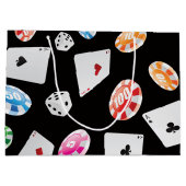 Casino, Spiele Zubehör Muster 2 Große Geschenktüte (Rückseite)