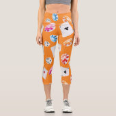 Casino, Spiele Zubehör Muster 3 Capri Leggings (Vorderseite)