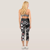 Casino Spielkarten Anzug Rodelbahn mit Aussicht Capri Leggings (Rückseite)