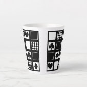 Casino Spielkarten Anzug Rodelbahn mit Aussicht Milchtasse (Vorderseite)