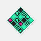 Casino Spielkarten Anzug Rodelbahn mit Aussicht Serviette (Ecke)