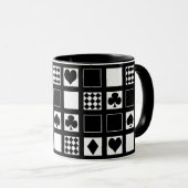 Casino Spielkarten Anzug Rodelbahn mit Aussicht Tasse (VorderseiteRechts)