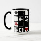 Casino Spielkarten Anzug Rodelbahn mit Aussicht Tasse (Links)