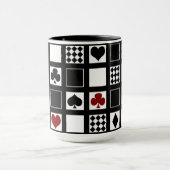 Casino Spielkarten Anzug Rodelbahn mit Aussicht Tasse (Zentrum)