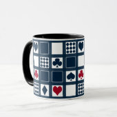 Casino Spielkarten Anzug Rodelbahn mit Aussicht Tasse (Vorderseite Links)