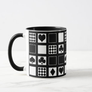 Casino Spielkartenfarben Herz Kreuz Pik Treff Tasse