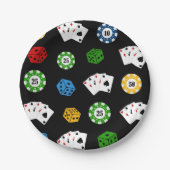 Casino Spielmuster Party Pappteller (Vorderseite)