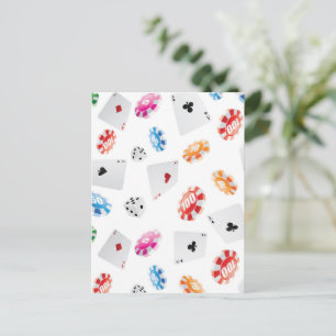 Casino, Spielzubehör Muster Postkarte