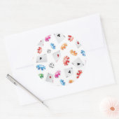 Casino, Spielzubehör Muster Runder Aufkleber (Umschlag)