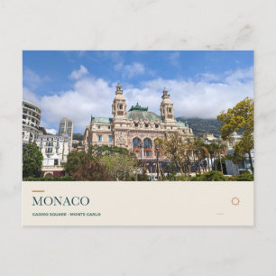 Casino Square in Monte Carlo, Monaco Postkarte