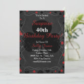 Casino-Stil Überraschung Geburtstagseinladung Einladung (Stehend Vorderseite)