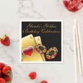 Casino Style Party FRAGTE MIR, NAMEN IN CHIPS ZU S Serviette (Beispiel)