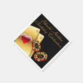 Casino Style Party FRAGTE MIR, NAMEN IN CHIPS ZU S Serviette (Ecke)