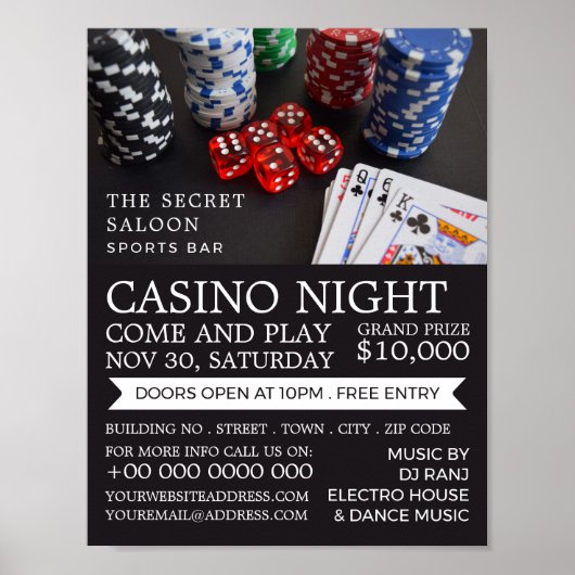 Casino Szene, Casino Night, Gaming Industry Poster (Vorne)