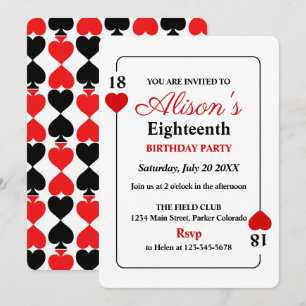 Casino Thema Geburtstagsparty Einladung