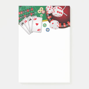 Casino Thema, Poker, Vegas Casino Post-it Klebezettel