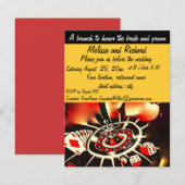 Casino Theme Brunch für Braut und Freude Einladung (Vorne/Hinten)
