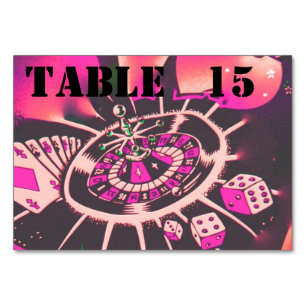 Casino Theme Diversity Glücksspiele Tischnummer