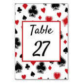 Casino Theme Las Vegas Wedding Tischnummer (Rückseite)