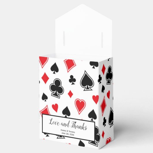 Casino Theme Las Vegas Wedding Vielen Dank Geschenkschachtel (Geöffnet)