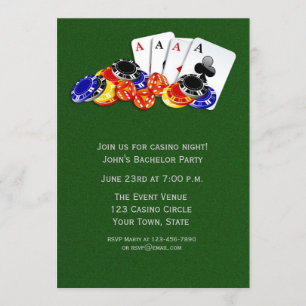 Casino Themed Party Einladung