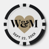 Casino-Themen-Hochzeitsgeschenk Pokerchips (Vorderseite)