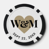 Casino-Themen-Hochzeitsgeschenk Pokerchips (Rückseite)