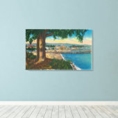 Casino und Pier, Santa Cruz Santa Cruz, CA Leinwanddruck (Insitu (Holzboden))