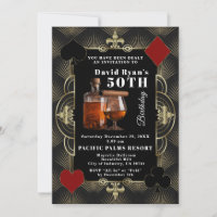 Casino Vegas Cognac und Zigarre 50. Geburtstagsfei