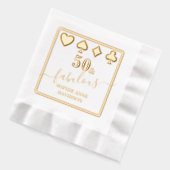 Casino Vegas Gold 50 und fabelhafte Frau Geburtsta Servietten Mit Folie (Links)