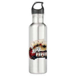 Casino, Vegas, Poker, Glücksspiel, Erwachsene Edelstahlflasche
