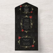 Casino Vegas Poker Rodelbahn mit Aussicht All In One Einladung (Innen Boden)