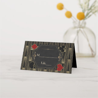 Casino Vegas Roaring 20er Gatsby Art Deco Hochzeit Platzkarte