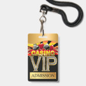 CASINO VIP Lanyard ABZEICHEN Ausweis (Vorderseite mit Lanyard)