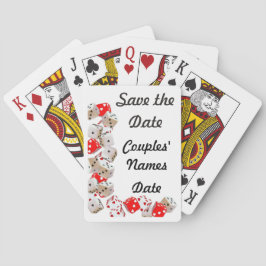 Casino Wedding deck of Playing Cards Save the Date Spielkarten