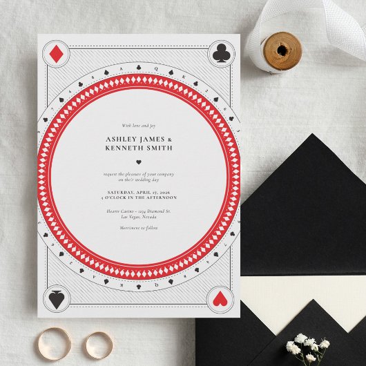 Casino Wedding Einladung von Origami Prints