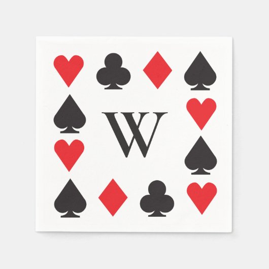 Casino Wedding Paper Napkins Serviette (Vorderseite)